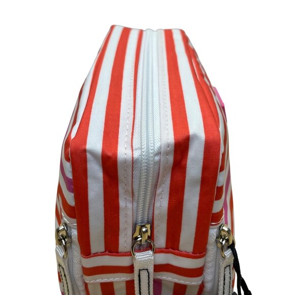 Scout Women’s Orange/White Striped Coated 3-Way Toiletry Bag Size S - Picture 7 of 13